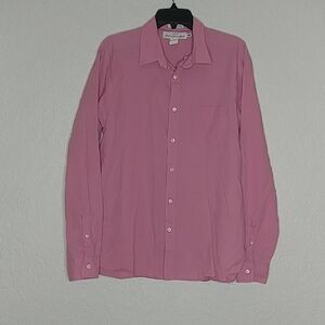 H&M Label Of Graded Goods Regular Fit Button Front Shirt Pink Size L